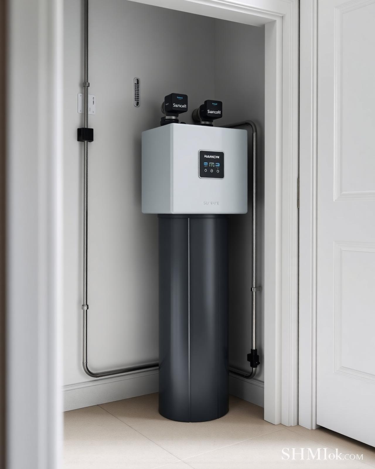 Modern residential water softener and filtration system